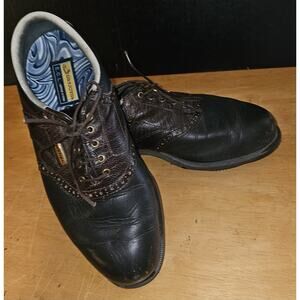 FOOTJOY Dryjoys Brown Optiflex Leather 53554 Golf Mens Shoes Size 9W ECL System